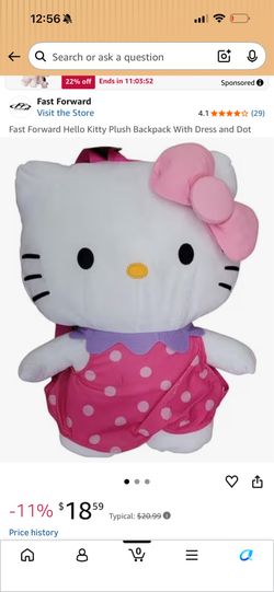 Hello Kitty plush backpack like new