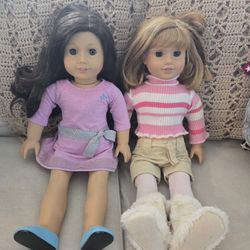 2 American Girl Dolls & Clothes