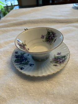 Vintage Teacup and Saucer Set “Forget Me Nots”**PRICE REDUCED**