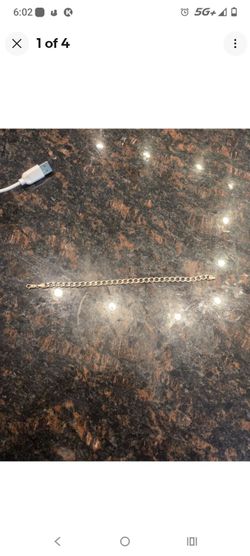 10K Gold curb 4mm bracelet