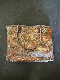 Patricia Nash Zancona Gold Embossed Tote, Stunning!