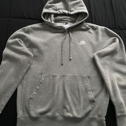 Nike Heather Grey Mens Hoodie Pull Over