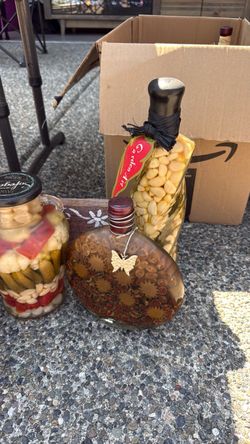 Decorative oil and vinegar jars