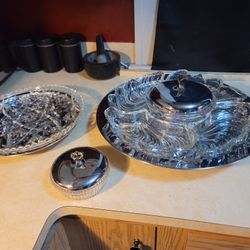 Vintage  Kromex Serving Dishes 