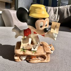Disney Goebel Mickey Mouse Figurine Floating Boats Signed Da84” W Germany