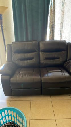 Sofa brown as is