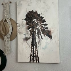 Windmill Canvas Picture 2’ Wide 3’ Tall ONLY 30.00 