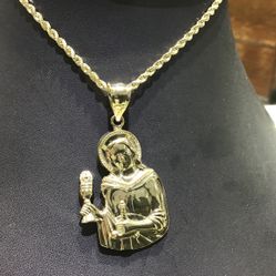 10k Gold Rope Chain 20” Inch With Pendant Together Both Together Special Deal ..‼️‼️‼️