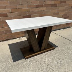 Farmhouse-Style Wood Dining table