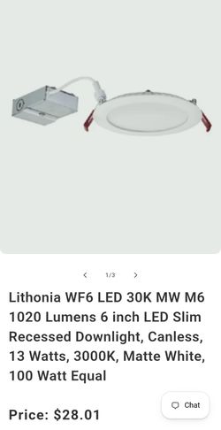 lithonia lighting wf6 led 30k mw m6 recessed lights