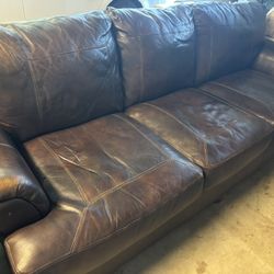 Italian leather sofa And chair