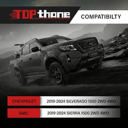 2-4" Front Upper Control Arms for 2019-2024 Chevy Silverado & GMC Sierra 1500 - Heavy Duty Tubular Design with Greasable Ball Joints