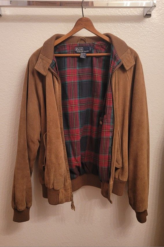 Vintage Ralph Lauren Suede Bomber Jacket