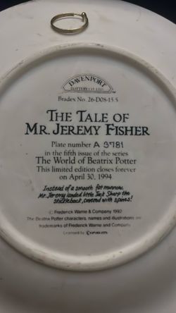 Jeremy fisher Daven port plate 1994