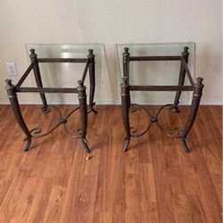 2 Glass End Tables