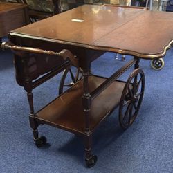 Antique Rolling Tea Cart