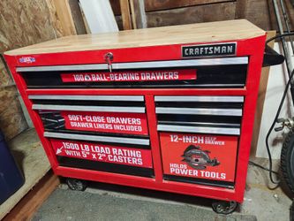 Craftsman Rolling Tool Cabinet with Wood Top