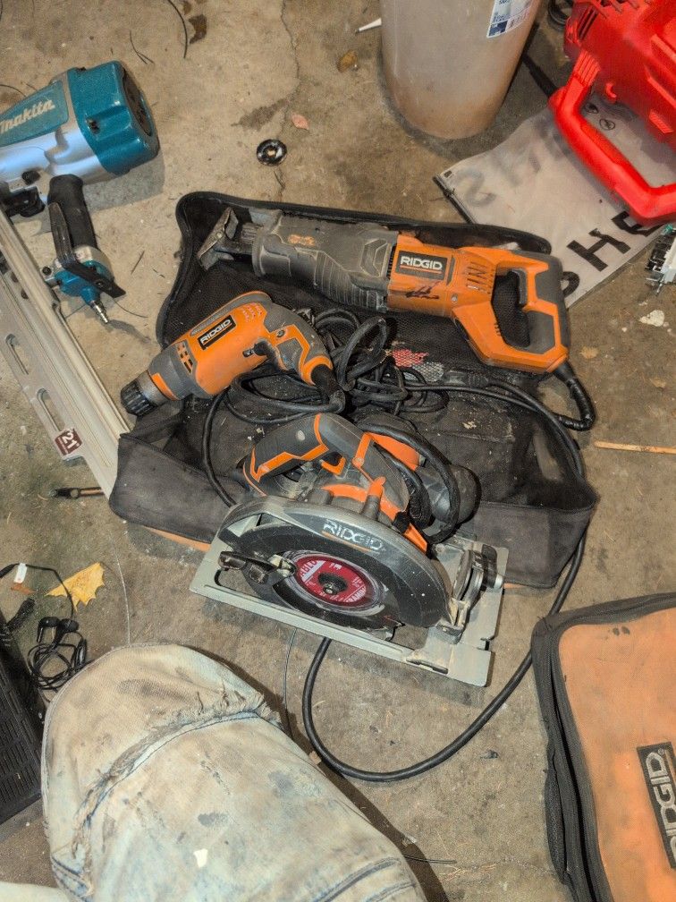Ridgid Circular Saw Sawzall And Drill