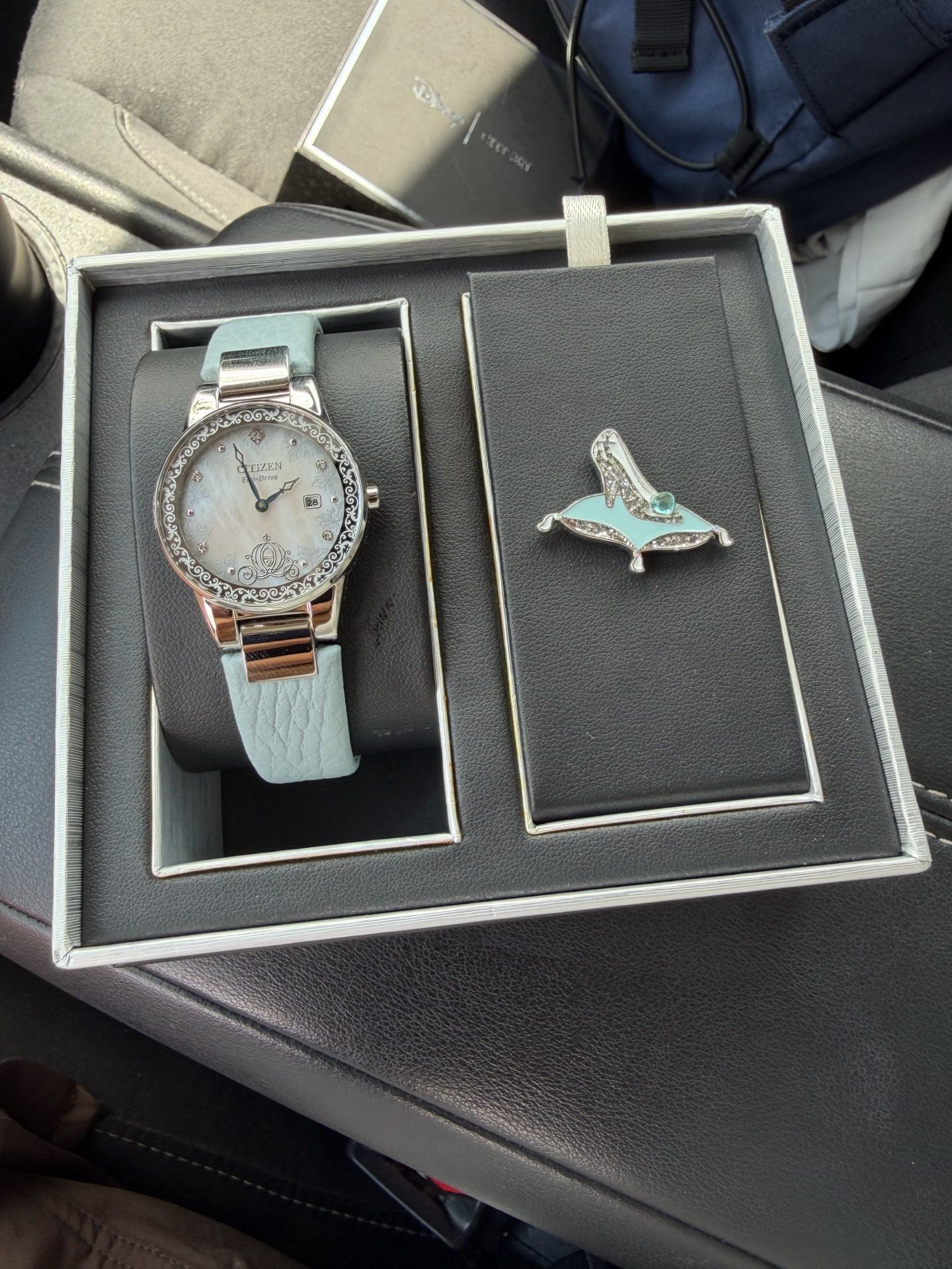 Citizen Eco-Drive Disney Cinderella Box Set S. SS Ladies Quartz Watch GA1077-46D