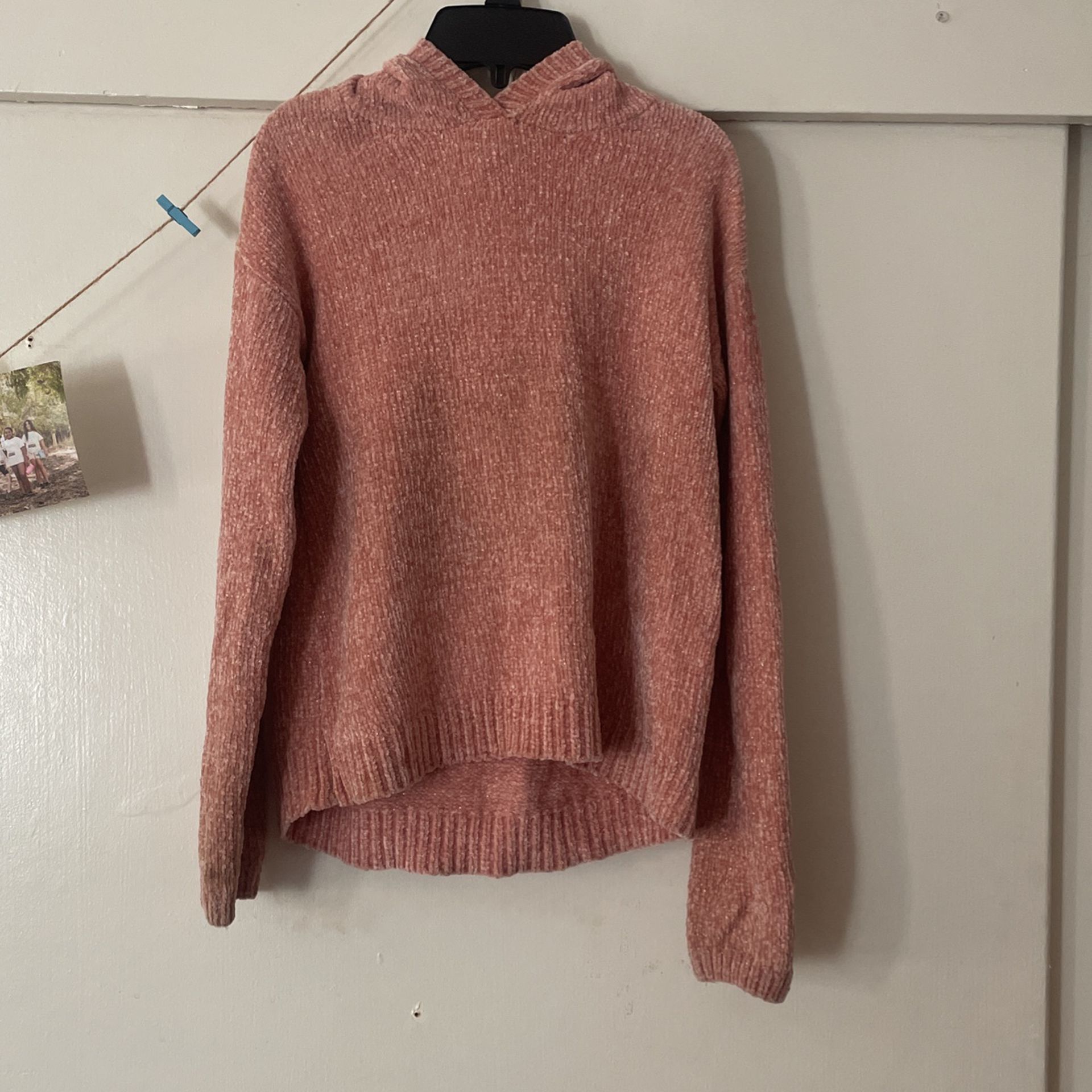 Girls pink pullover hoodie 10/12