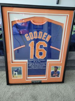 Autographed Framed Mets Jersey