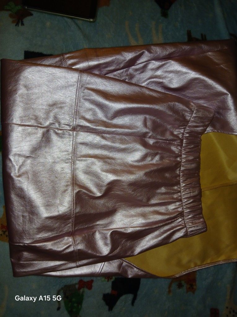 Long Shiney Pink Skirt