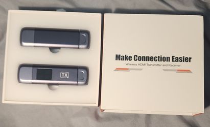 Wireless HDMI Transmitter and Receiver, Plug and Play 2025 Upgraded LED Display, 4K Decode & 1080P Output,Portable 2.4G/5G Wireless HDMI Extender,Comp