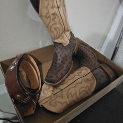 Cuatrero BOOTS. ALMOST BRAND NEW. CASI NUEVAS. PIEL DE AVESTRUS.PRECIO NEGOTIABLE 