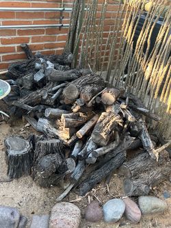 Large Pile of Cut Seasoned Mesquite Wood Great For Smoking or BBQ
