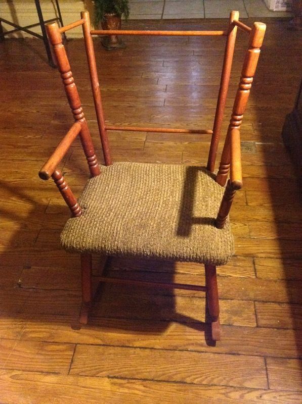 Antique kids rocking chair