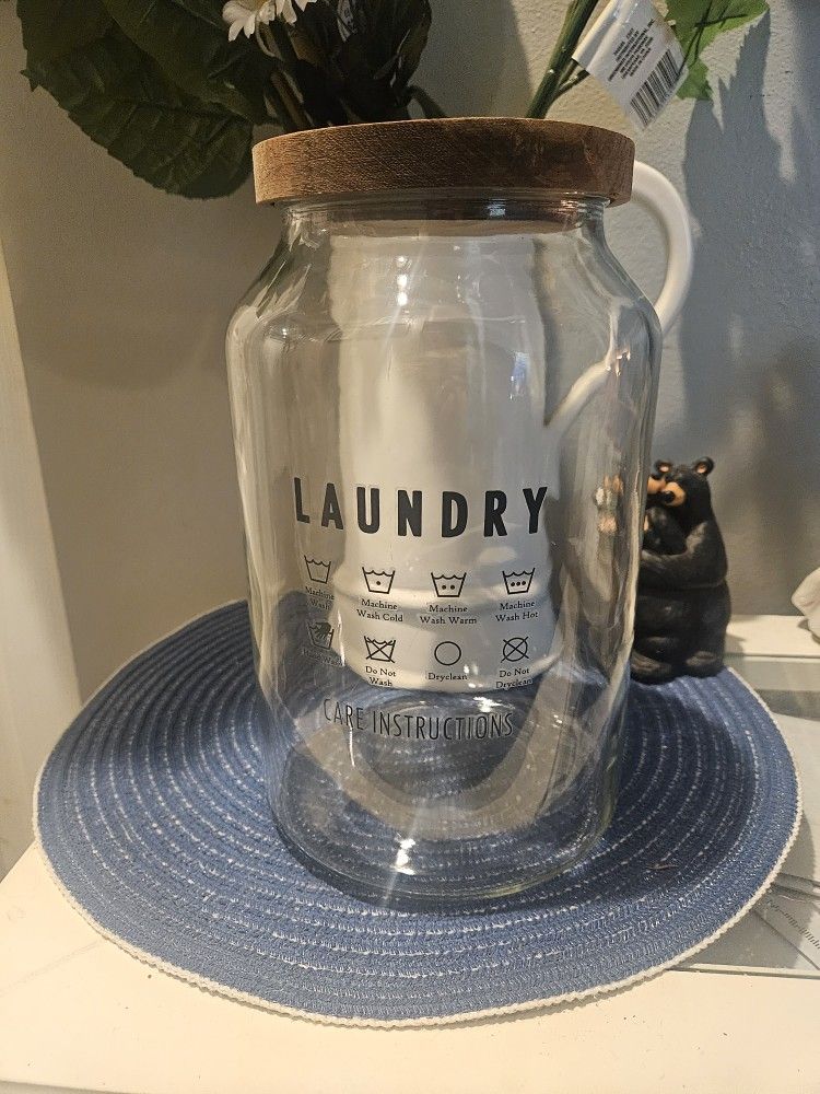 Laundry Detergent Glass Jar