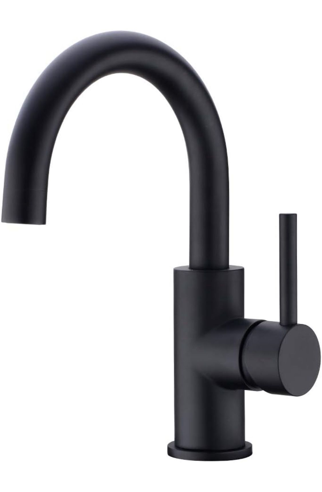 Black Bathroom Faucet Brushed Nickel, Prep Wet Bar Sink Faucet Stainless Steel Single Hole Small Kitchen Faucet with 4 Inch Deck Plate, Mini Faucet Ou