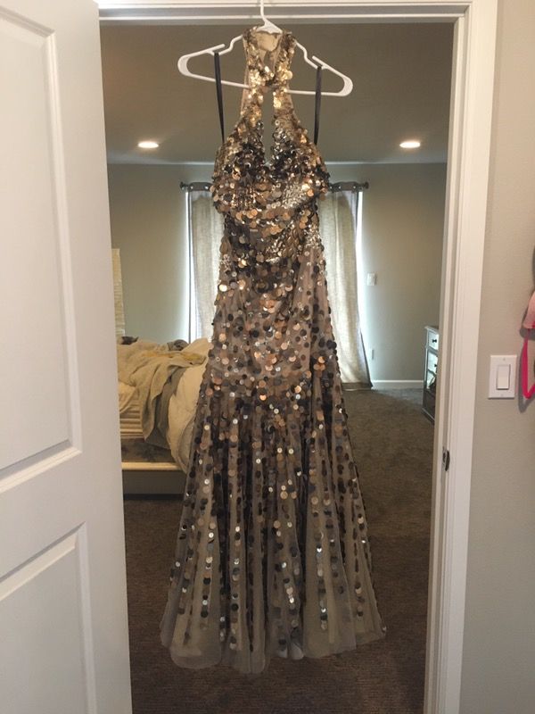 Gold prom dress