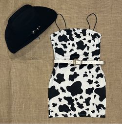 Cow Print Dress