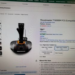 Flight simulator joystick