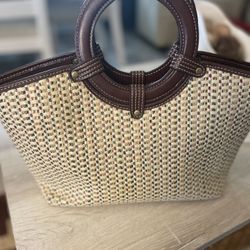 Croft & Barrow Multicolored Straw Tote