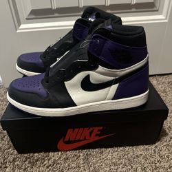Brand New Jordan 1 Retro High Court Purple Size 14