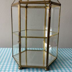 Small Brass Curio Cabinet