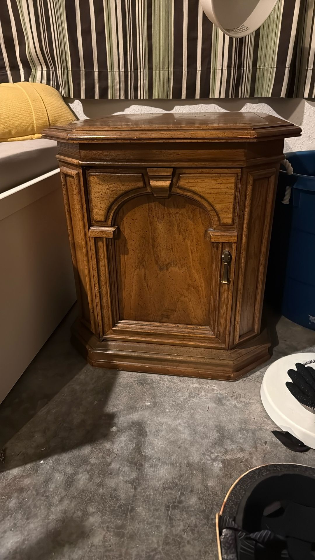 Antique End Table & Storage
