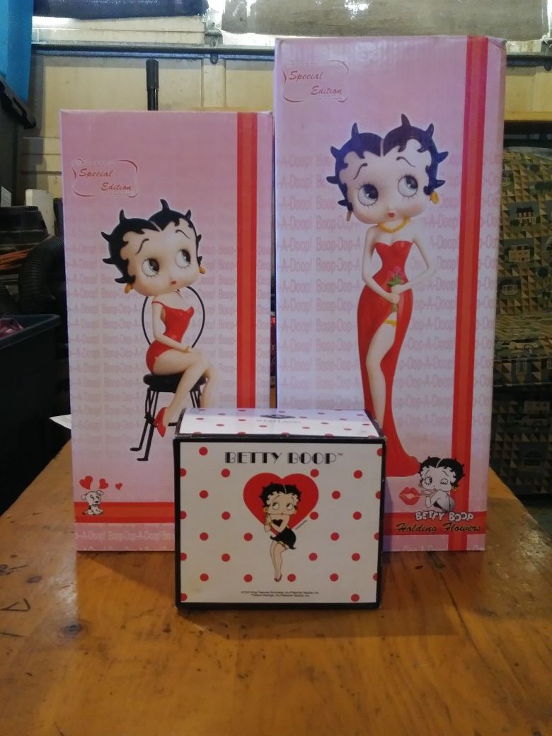 Betty Boop Collectables. Porcelain. Never been taken out of the boxes.