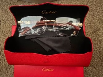 Cartier Rimless Eyeglasses with Gold Hardware