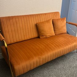 Orange sofa