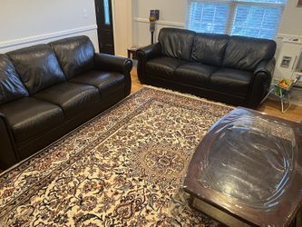 3 piece Genuine Leather Couch Set Plus Coffee Table