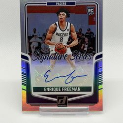 2024-25 Panini Donruss Enrique Freeman  Signature Series RC #SS-EFP Auto Holo