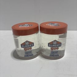 Elmers Gue Pre Made Slime Glassy Clear 8oz Jar 2 Bottles 3-2