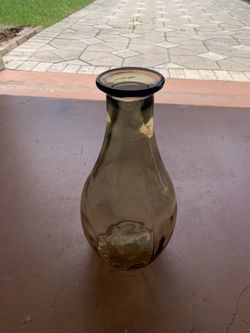 18” tall glass vase