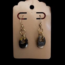 One Of A Kind Tiger Eye Hand Made Earrings  