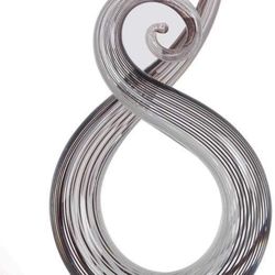 Badash Entangle Murano-Style Art Glass Centerpiece - 10" Tall Mouth-Blown Glass Sculpture on Crystal Base - Contemporary Home Decor Accent Piece