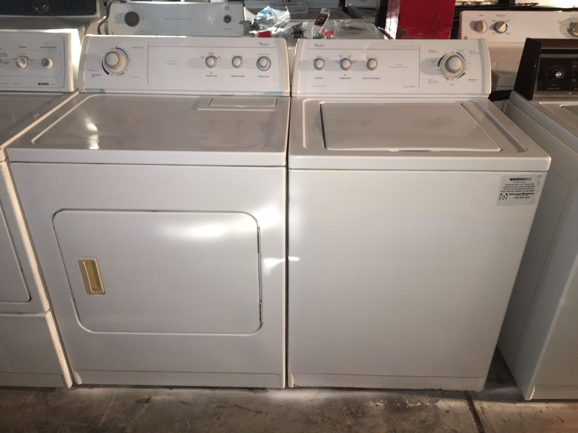 Whirlpool washer and electric dryer Matching set !!!