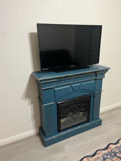 Refinished electric fireplace